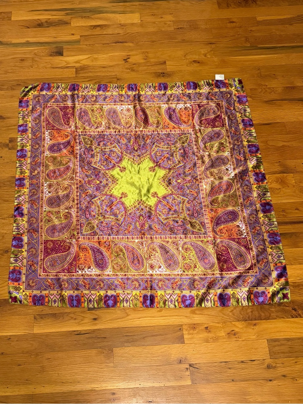 Vintage & Vibrant Paisley Square Scarf